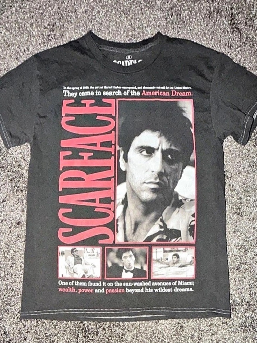 Scarface Tony Montana Graphic Tee Graphic Tee Black Size Small
